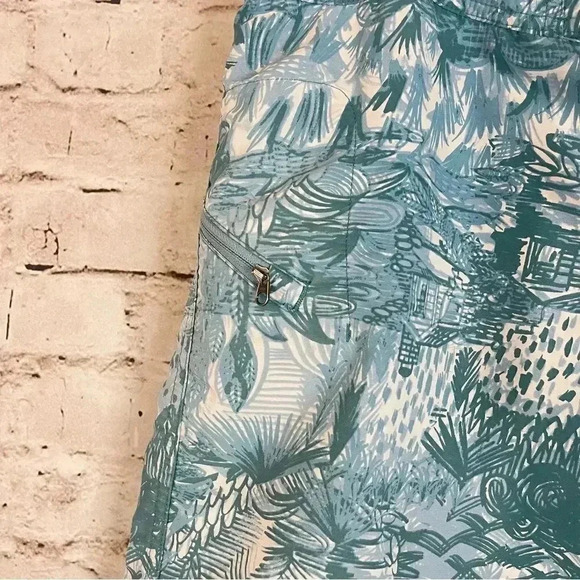 Patagonia Men’s Size 36 Board Shorts Nylon Teal Blue Lace Up Pocket Unlined Swim - Picture 4 of 7